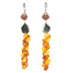 Серьги "Фуршет" янтарь