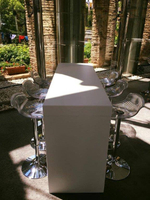 Стул прозрачный барный Siesta Contract Aria, серый