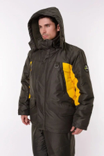 Зимний мужской костюм Onerus Фишер -45 (Таслан) Зеленый/Желтый