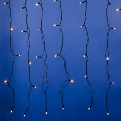 ULD-C3020-384-TBK WARM WHITE IP67 Занавес светодиодный с эффектом мерцания. 3х2м. Соединяемый. 384 светодиода. Теплый белый свет. Провод черный. TM Uniel