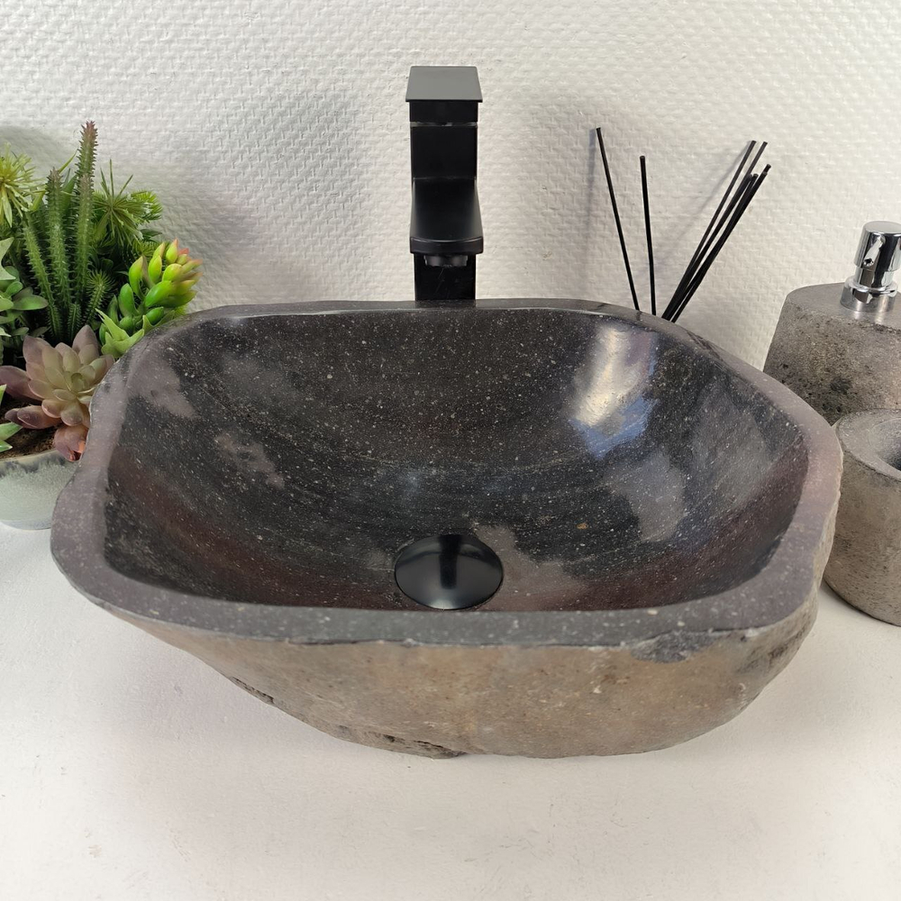 Раковина из речного камня RS-65429 40*33*15 0855