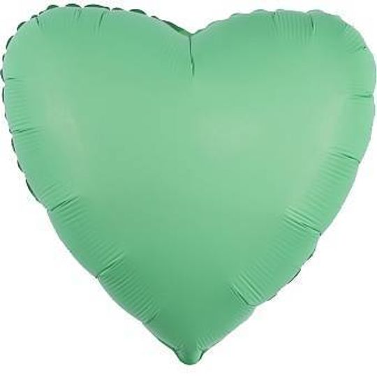 Шар (18''/46 см) Сердце, Мятный, Матовый