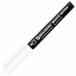 Маркер перманентный BRAUBERG WHITE EXTRA белый круглый наконечник 3 мм (12 штук в упаковке)