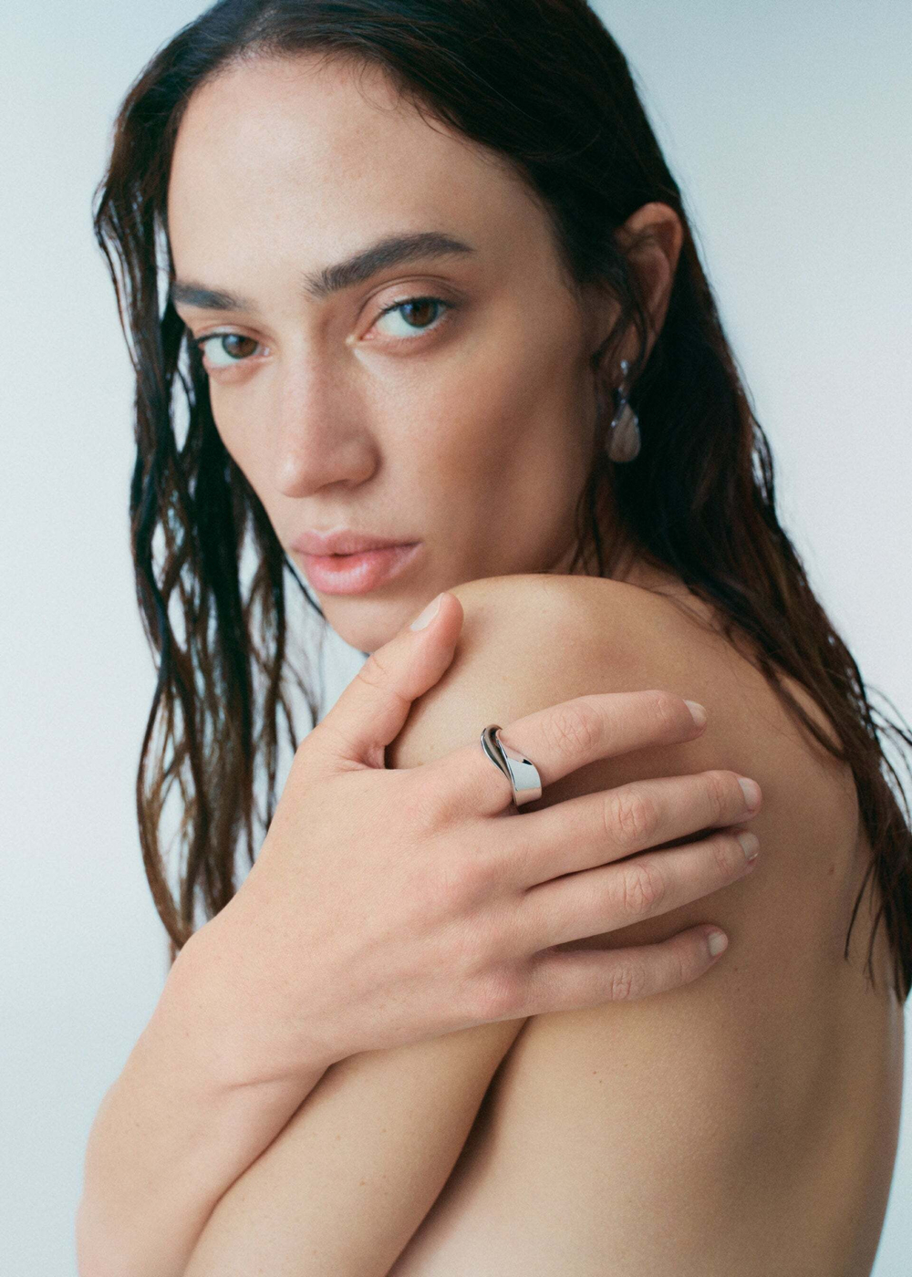 Polène Кольцо Ormé, серо-коричневый