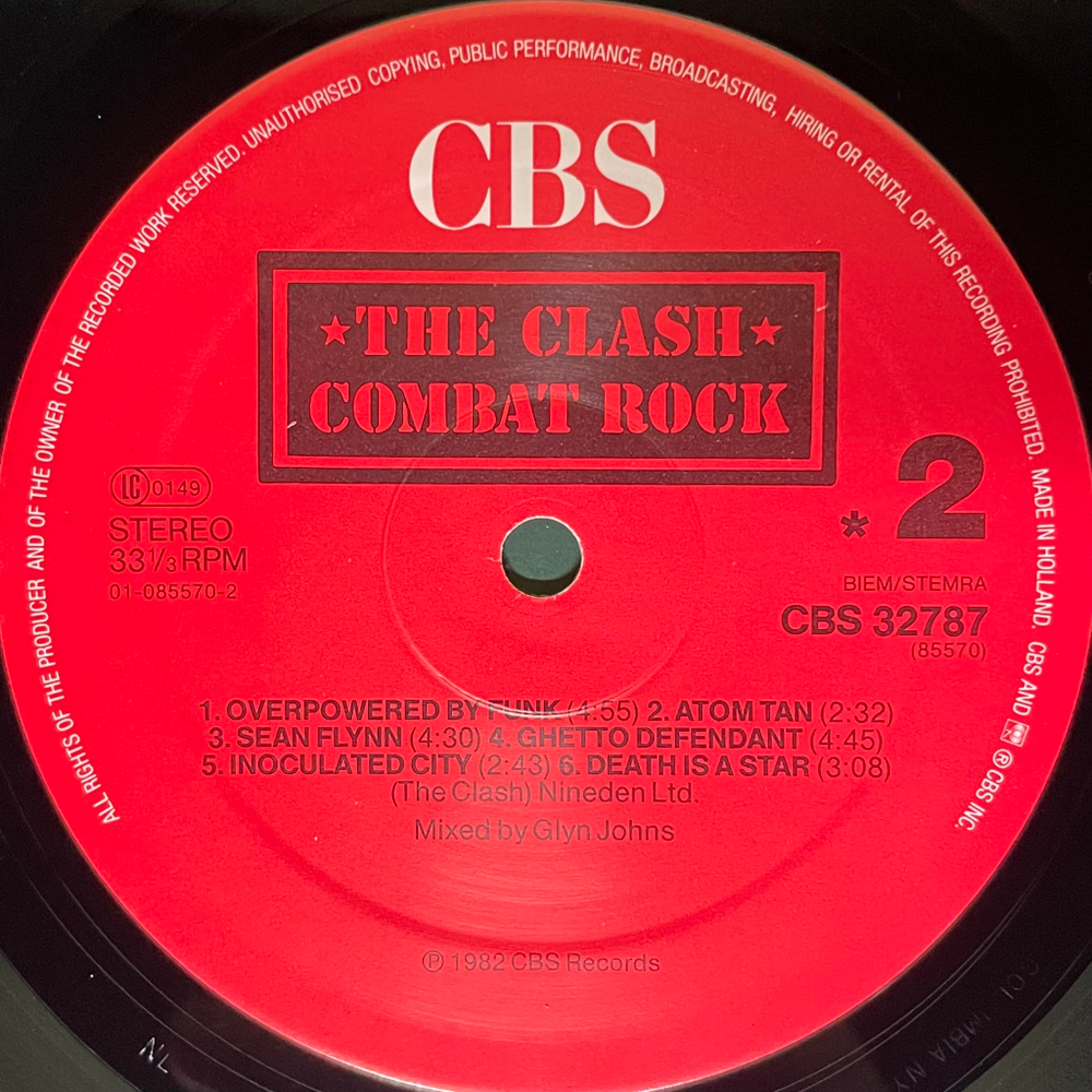 The Clash ‎– Combat Rock (Голландия)