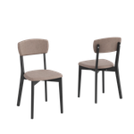 Стулья DAFNA 3 черное дерево 231, 2 шт, для кухни мягкие, обеденные, в гостиную