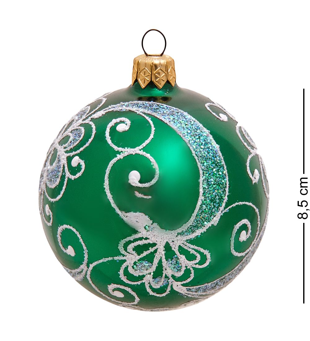 Элита НФШ-1566 Ел.украшение Шар «Новогодняя фантазия» зеленый 80 мм