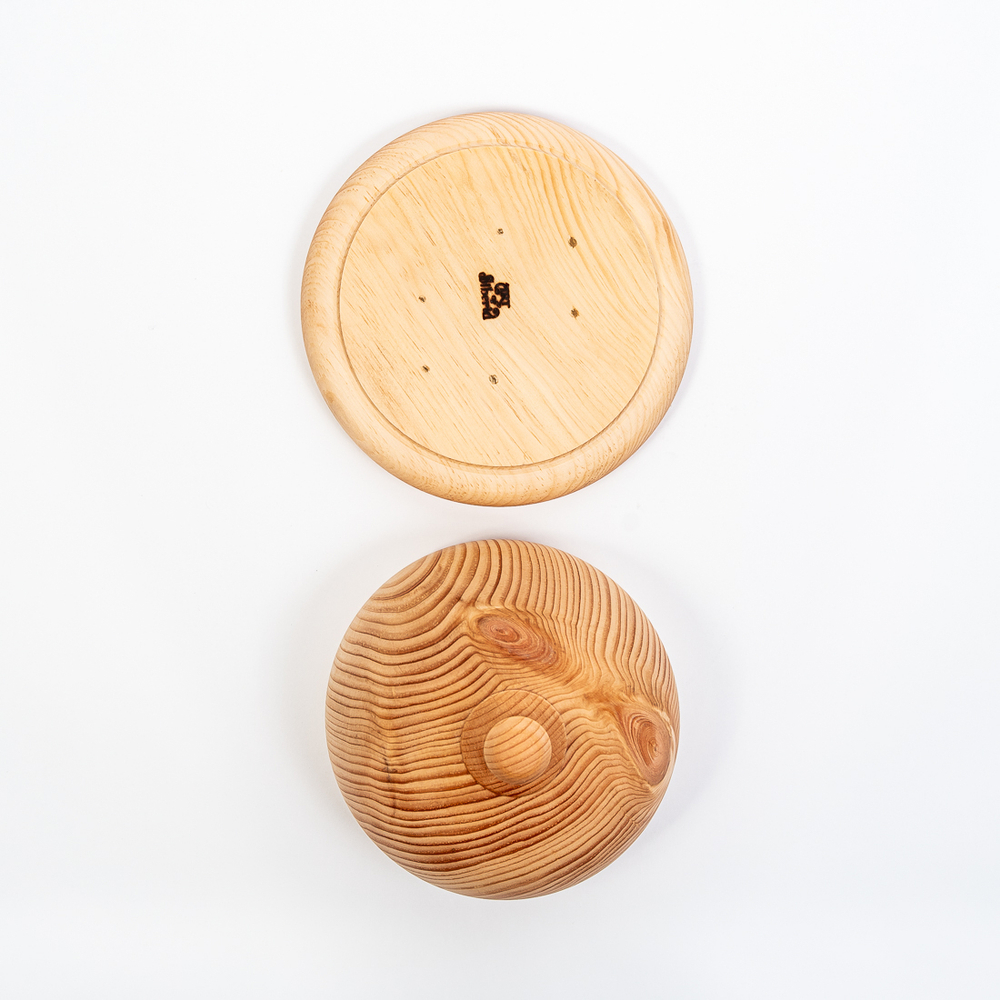 Масленка из дерева Сибирский Кедр для сливочного масла. MS4