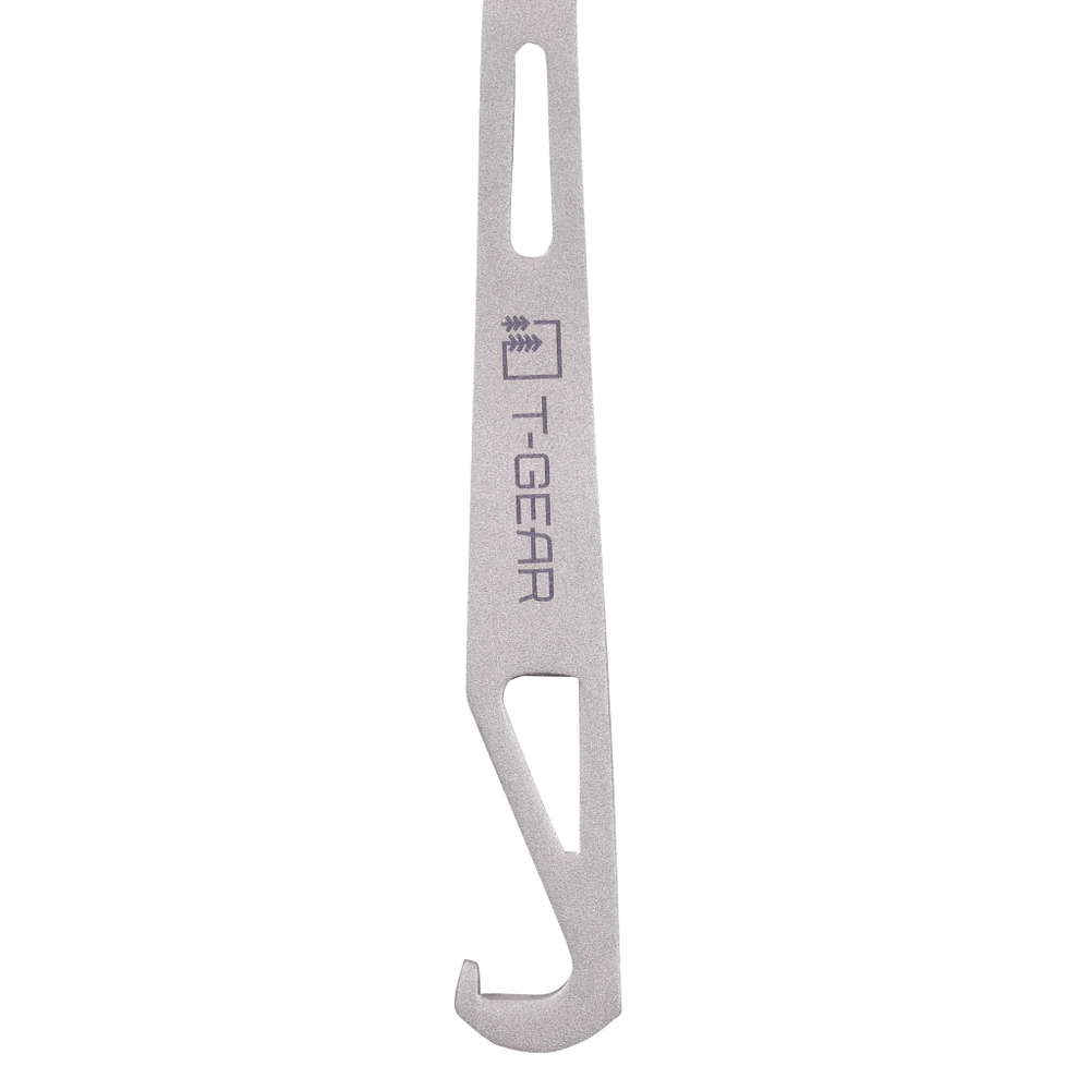 Ложка с крючком титановая T-Gear Titanium Hooked Spoon Polished