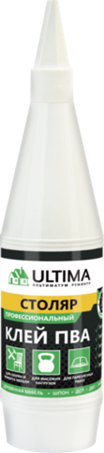 Клей ПВА ULTIMA СТОЛЯР, флакон 250 г.