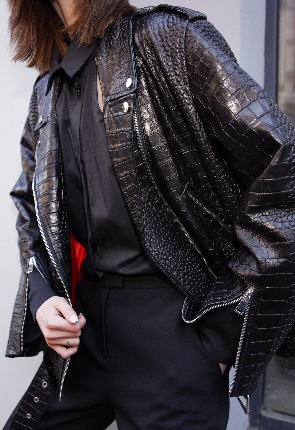 Косуха кроко черная