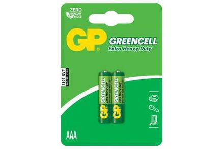 Элемент питания GP GreenCell Heavy Duty R03 BL2 24G-2CR2 (1/10/120)