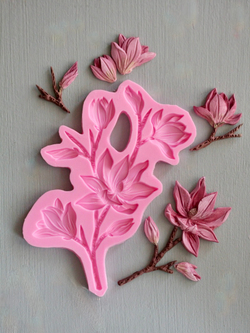 Силиконовый молд для декора "Магнолия"