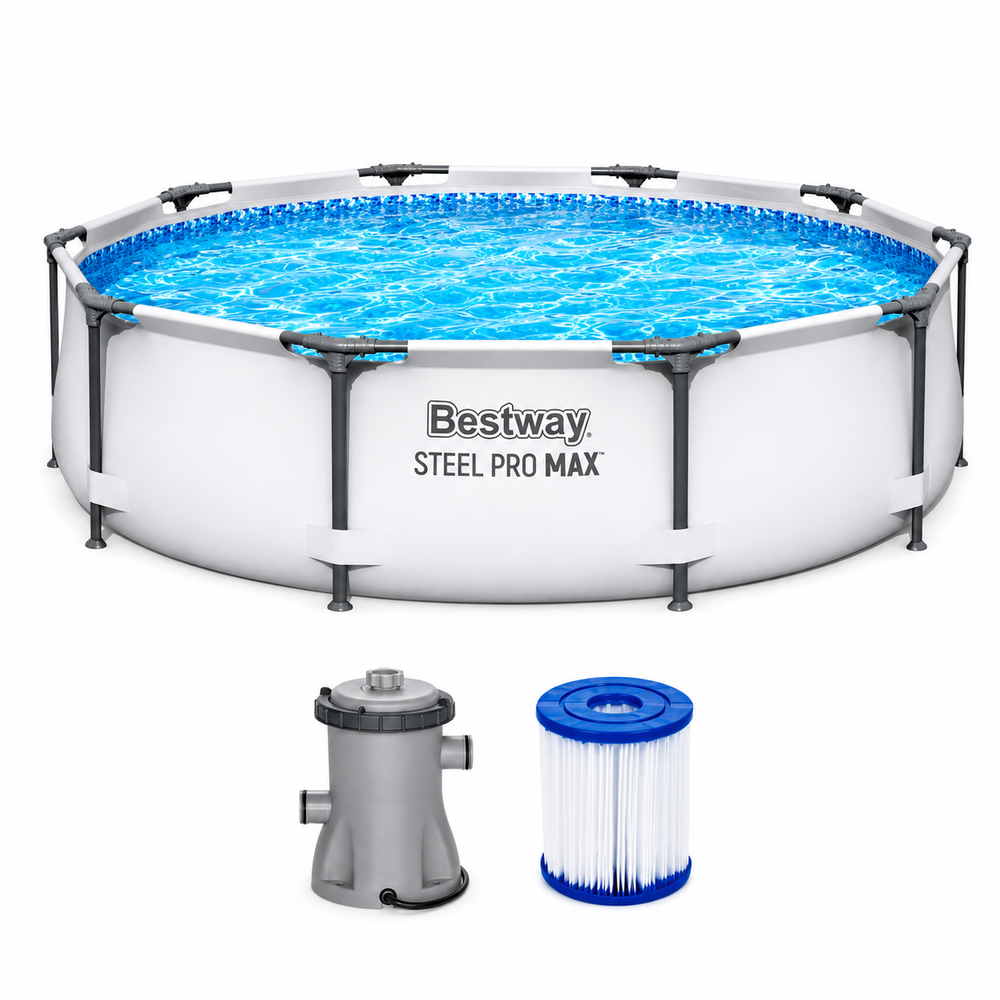 Bestway 56408 BW Каркасный бассейн Steel Pro Max 305х76см, 4678л, фил.-насос 1249л/ч