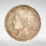 Spain, 1 Peseta 1899 – Alfonso XII (Second Portrait), F