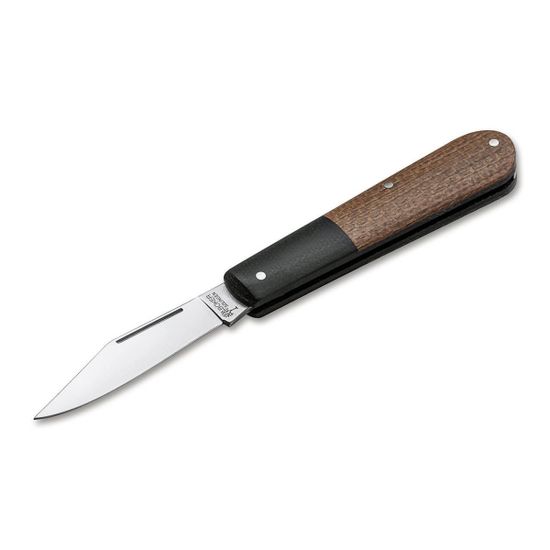Складной нож Boker 110943 Barlow Burlap микарта Brown c клинком из стали Böhler N690, рукоять микарта