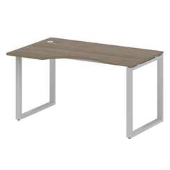 Metal System Стол криволинейный левый на О-образном м/к БО.СА-2 (L) Вяз Благородный/Металл Серый 140