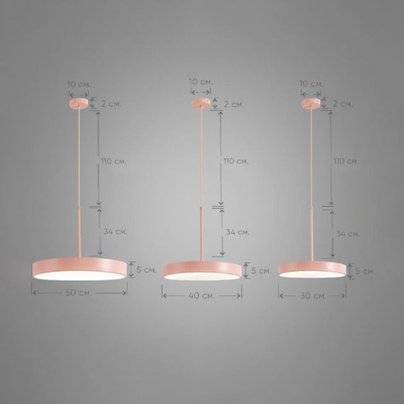 Подвесной светодиодный светильник Imperium Loft Turna One D50 Pink 183495-26