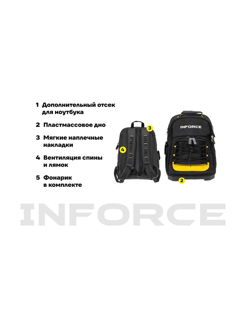 Рюкзак для инструмента 11 карманов Inforce 11-25-13