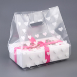 Пакет под кулич/торт/бенто Сердечки. (Дно 25х15см)