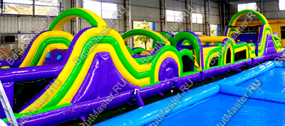 Надувной батут "Длинная полоса препятствий" 29*4*5 м