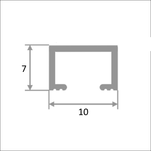 Фриз "браш" 10*8мм "DO-3" 3м Золото глянец П-обр. анод. алюм.