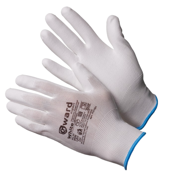 Перчатки Gward White нейлоновые с полиуретановым покрытием