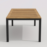 Обеденная группа Ideal Patio ТЕЛЛА  АЛЬБА  каркас карбон, стол тик 220, ткань черная