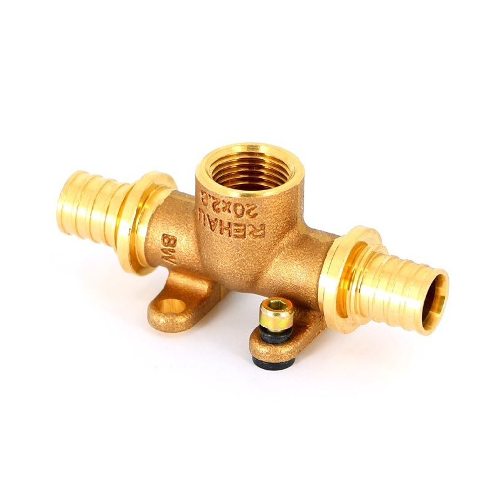Тройник настенный аксиальный 20x1/2" с внутренней резьбой REHAU RAUTITAN PLATINUM RX