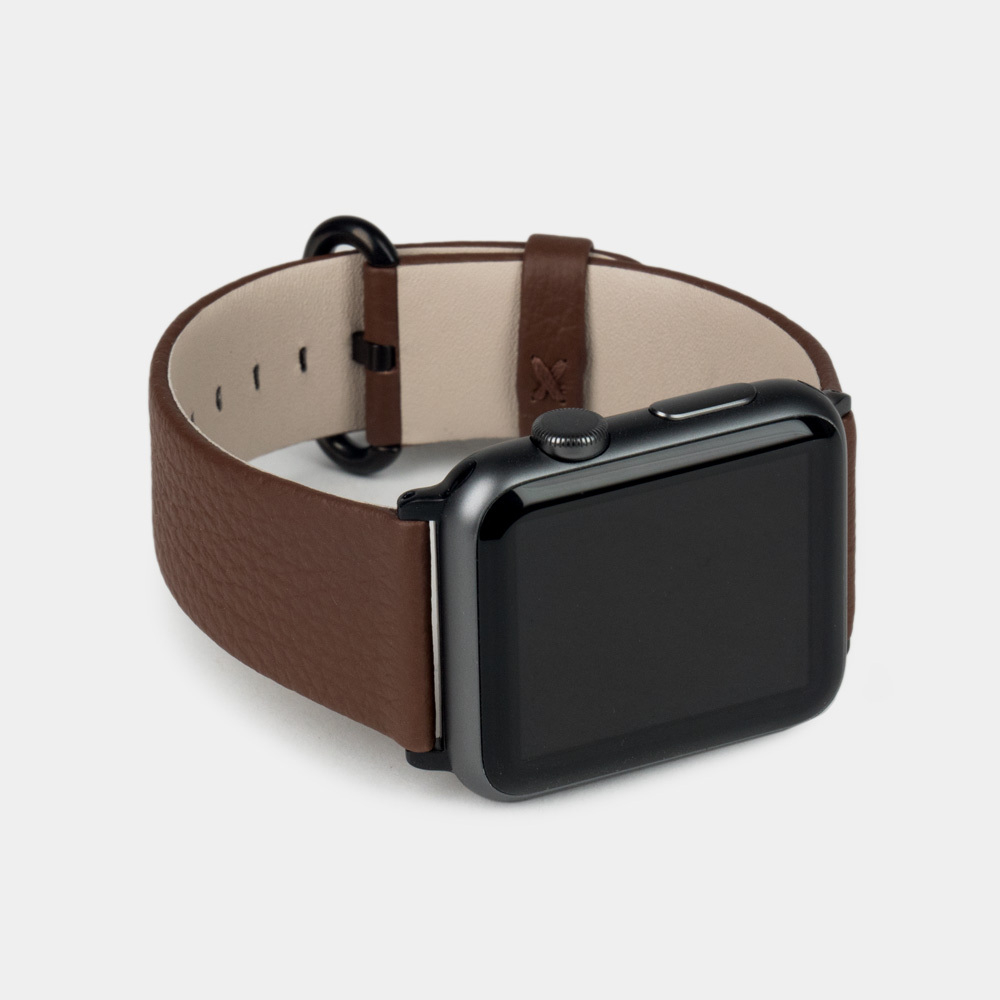 Ремешок для Apple Watch 40/41/42 mm из кожи теленка цвета шоколад