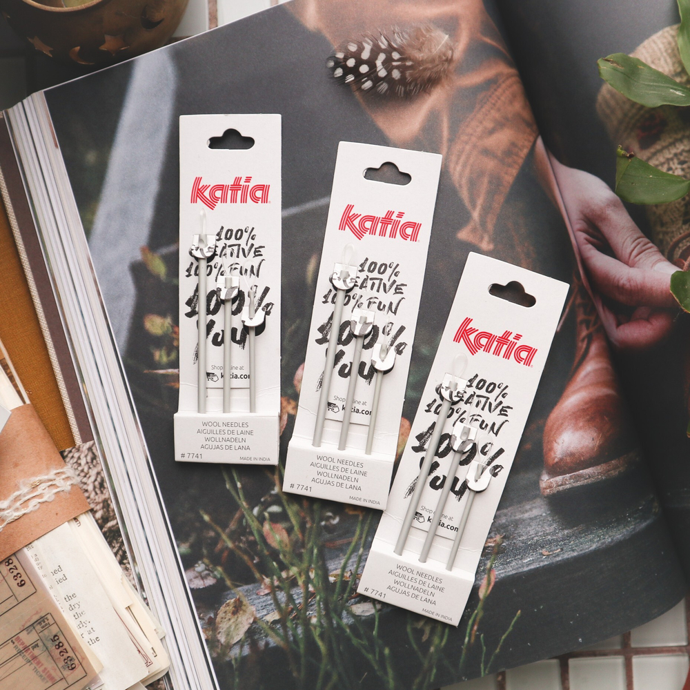 Набор игл с нейлоновой петлей для шитья шерстью Katia