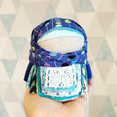 Обережная кукла Крупеничка (Синяя)