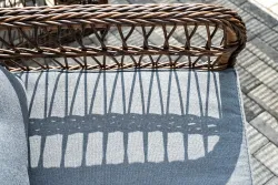 "Цесена" обеденная группа плетеная из искусственного ротанга, цвет коричневый