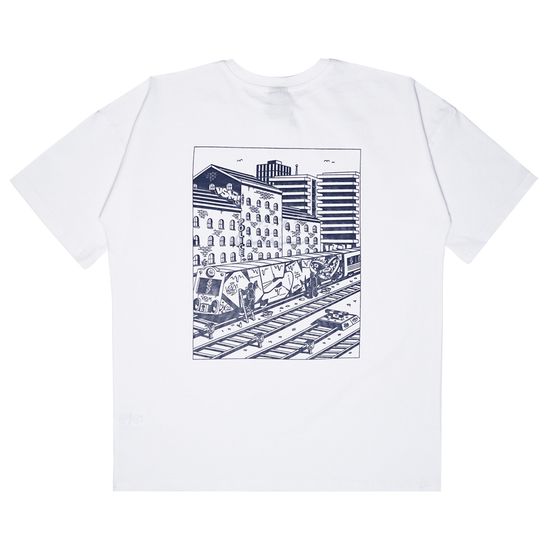 Футболка HOOK «Вагон» оверсайз белый