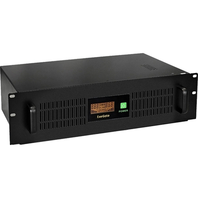 Exegate EX293850RUS ИБП ExeGate ServerRM UNL-1000.LCD.AVR.2SH.3C13.USB.2U &lt;1000VA/650W, Color LCD, AVR, 2*Schuko+3*C13, USB, 2U, установка в стойку, Black&gt;