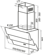Кухонная вытяжка MAUNFELD Cascada Push 60 белый