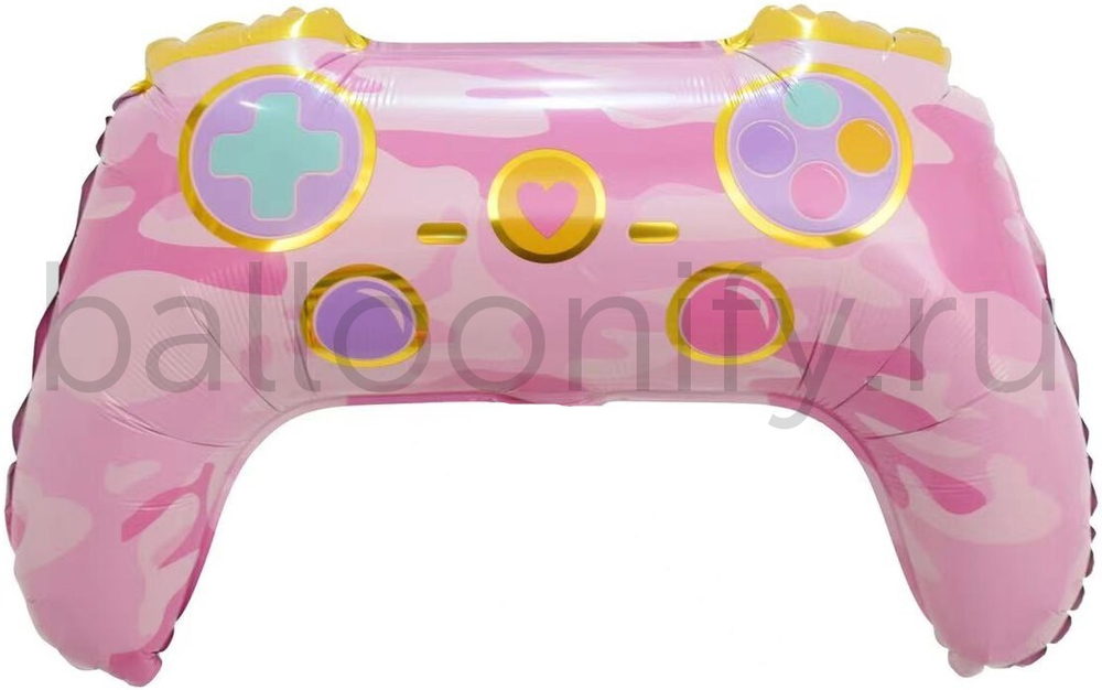 Шар (25''/64 см) Фигура, Геймпад, Розовый, 1 шт.