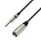 Adam Hall K3 MMP 0600 - кабель микрофонный, XLR (M) - TRS (jack) mono 6.3 mm, 0.31 мм2, 6 м