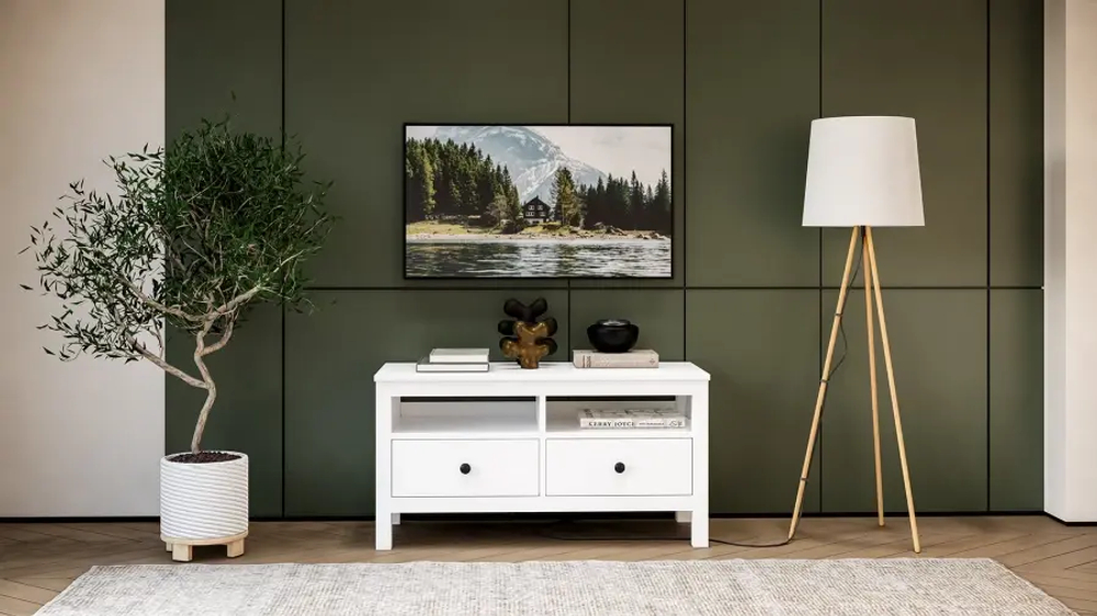 Тумба под ТВ - аналог IKEA HEMNES / ХЕМНЭС/ ХЕМНЕС / КЫМОР / ИКЕА 124х57х47 см, белый