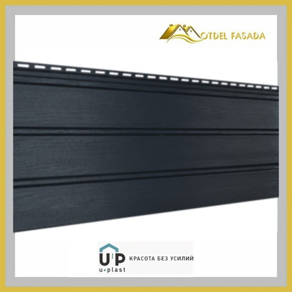 Софит Ю-Пласт Без перфорации  Графитовый 0,3м*3м