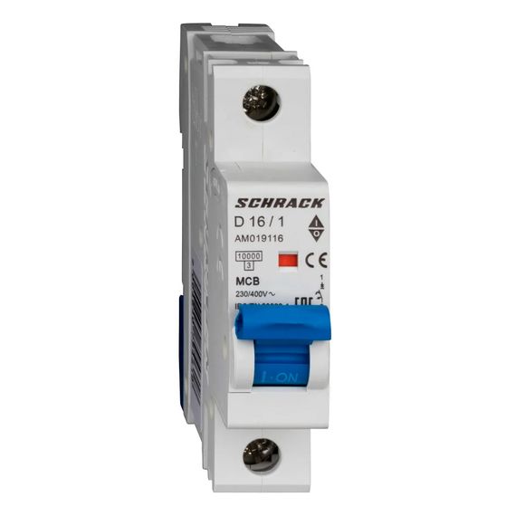 Автоматический выключатель Schrack Technik 1P D 16A 10kA Amparo AM019116--