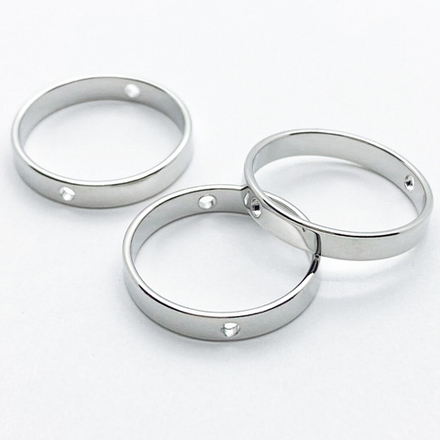 Коннектор-рамка, цвет серебро, размер 17*2,8 мм, цена за 1 шт