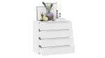 Комод для одежды с ящиками Белый Жемчуг/Белый софт 4 ящика 90х45х84 см