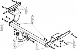 Фаркоп с эл-кой Smart для Ford Focus 2 Универсал 2004-2010 (оцинкованный шар)(паспорт и сертификат в комплекте) 90708-A.Motodor