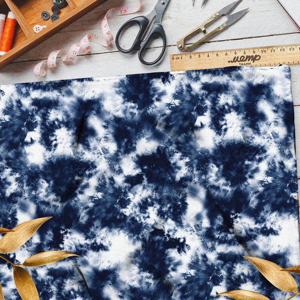 Ткань бифлекс тай-дай рисунок