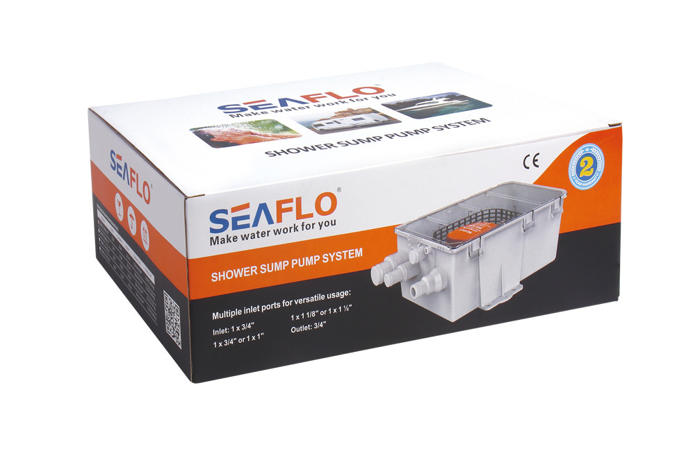 Помпа для душа в боксе SeaFlo 12B 672GPH auto