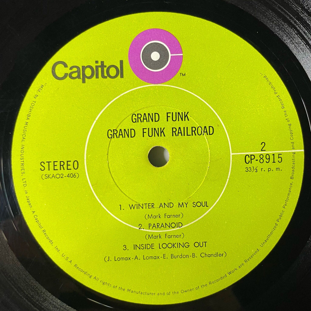 Винтажная виниловая пластинка LP Grand Funk Railroad (Japan 1970) (No Obi)