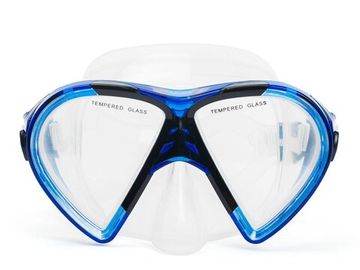 Набор маска+трубка Sargan Барракуда прозрачный/синий
