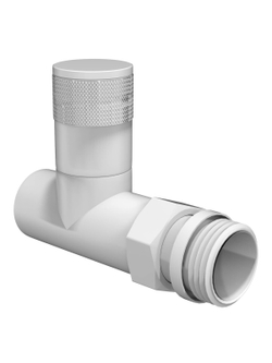 Набор дизайн-вентилей Royal Thermo PIANO, прямой (белый) 1/2"