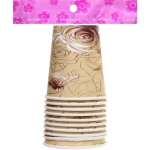 Стакан бумажный 0,2л в наборе 10 шт «Изящные цветы»